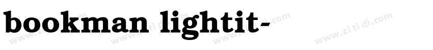 bookman lightit字体转换
